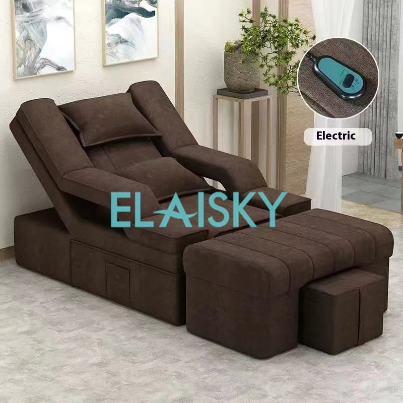 Electric Reclining Chair Foot Massage Sofa Foot Massage Foot Bath Bed Nail Eyelash Beauty Salon Sofa Chairs Cozy Massage Sofa