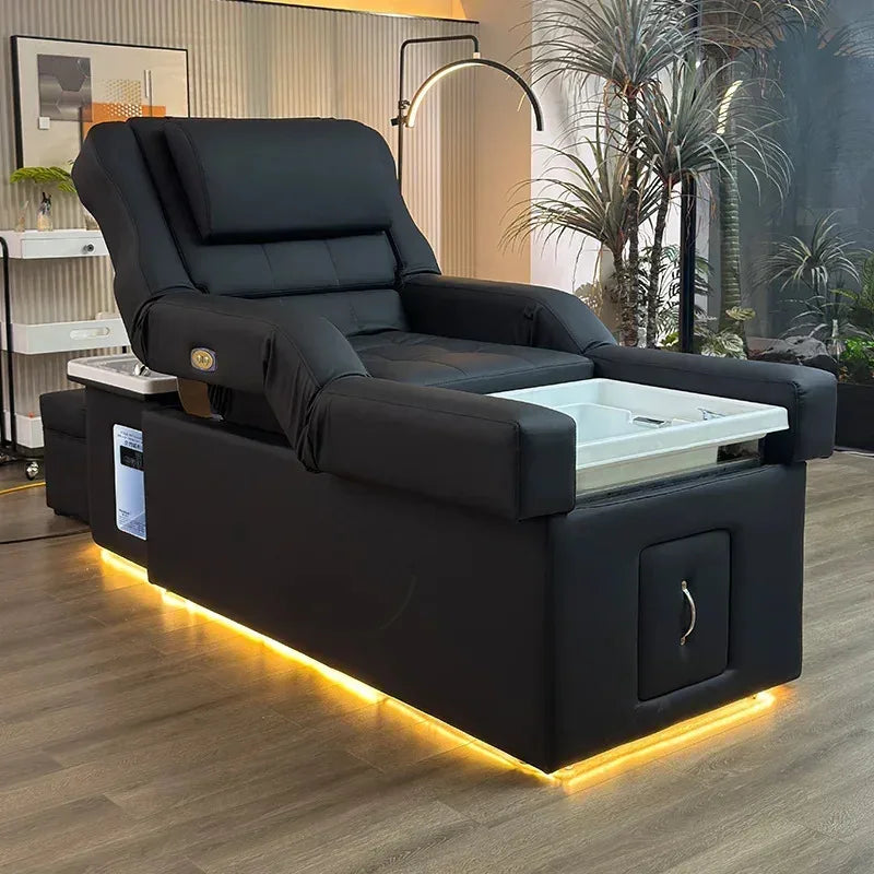 Modern Beauty Salon Back Lift Hair Washing Massage Head Spa Foot Pedicure Shampoo Bed