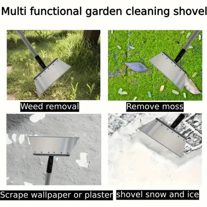 Pelle de désherbage et de bordure en métal robuste |   Outil de jardin multi-usage pour couper, glace, nettoyage, manuel, résistant à la rouille