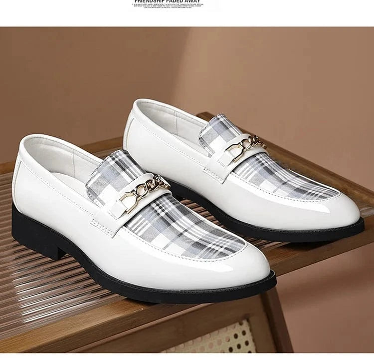 White Men’s Dress Shoes – Pointed Toe Leather Oxfords &amp; Loafers