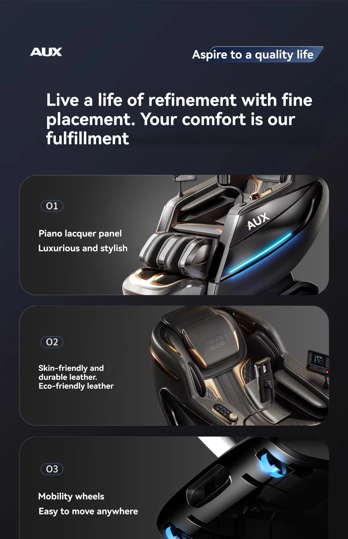 Dual-Core 6D+6D Massagesessel Ganzkörper-Schwerelosigkeits-Massagesessel mit Heizung Tiefenentspannungs-Massagesessel