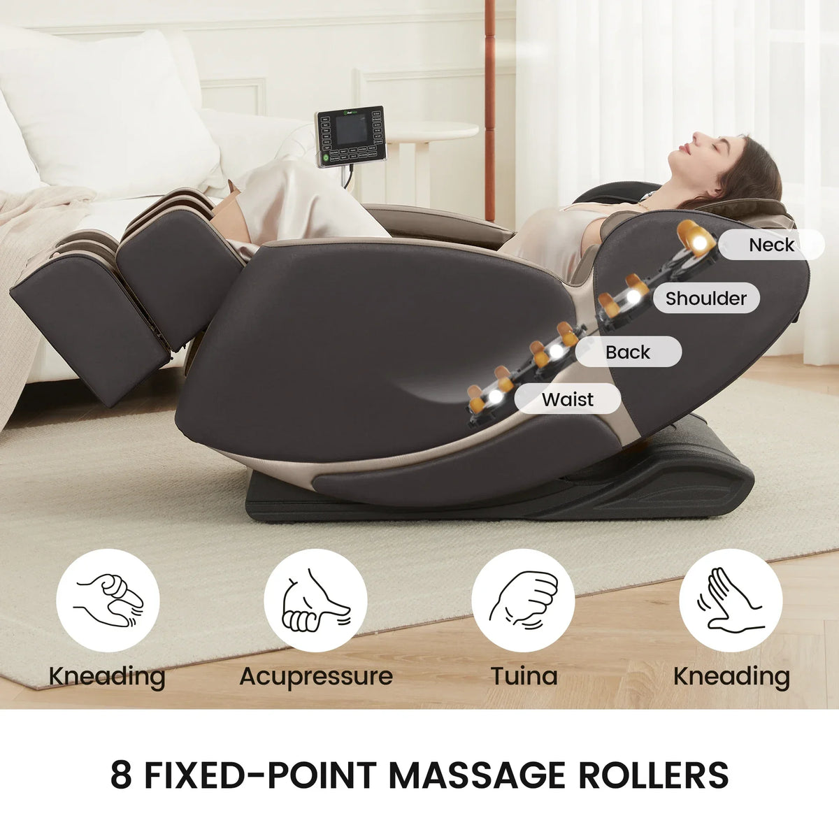 BS06New Design Remote Control Electric Luxury AI Voice Heating Full Body Home Massage Chair with Vibration and Musical Function