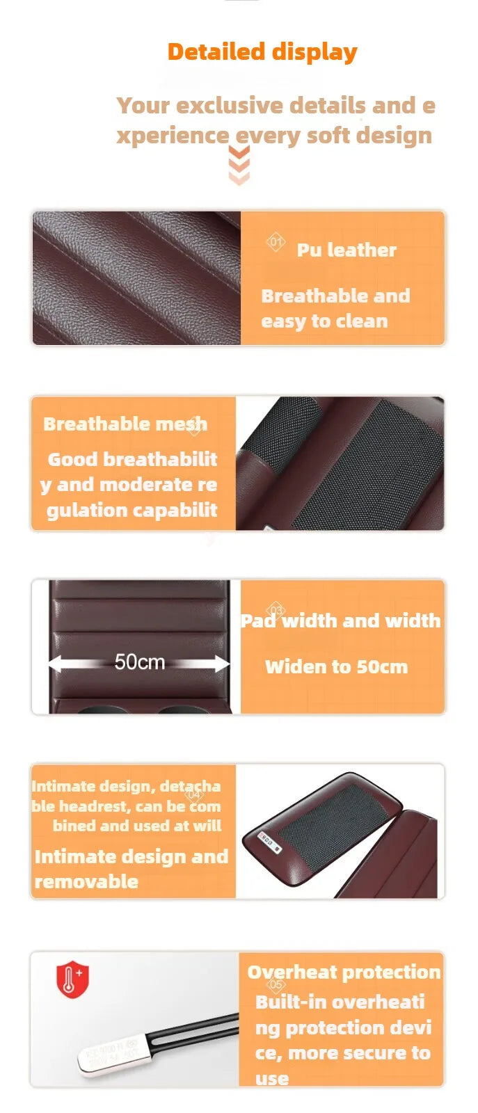 Elektrische Ganzkörpermassage-Matratze mit Heizung, Handsteuerung, Schulter-Nacken-Taillen-Airbag-Rücken-Knet-Vibrations-Massagekissen