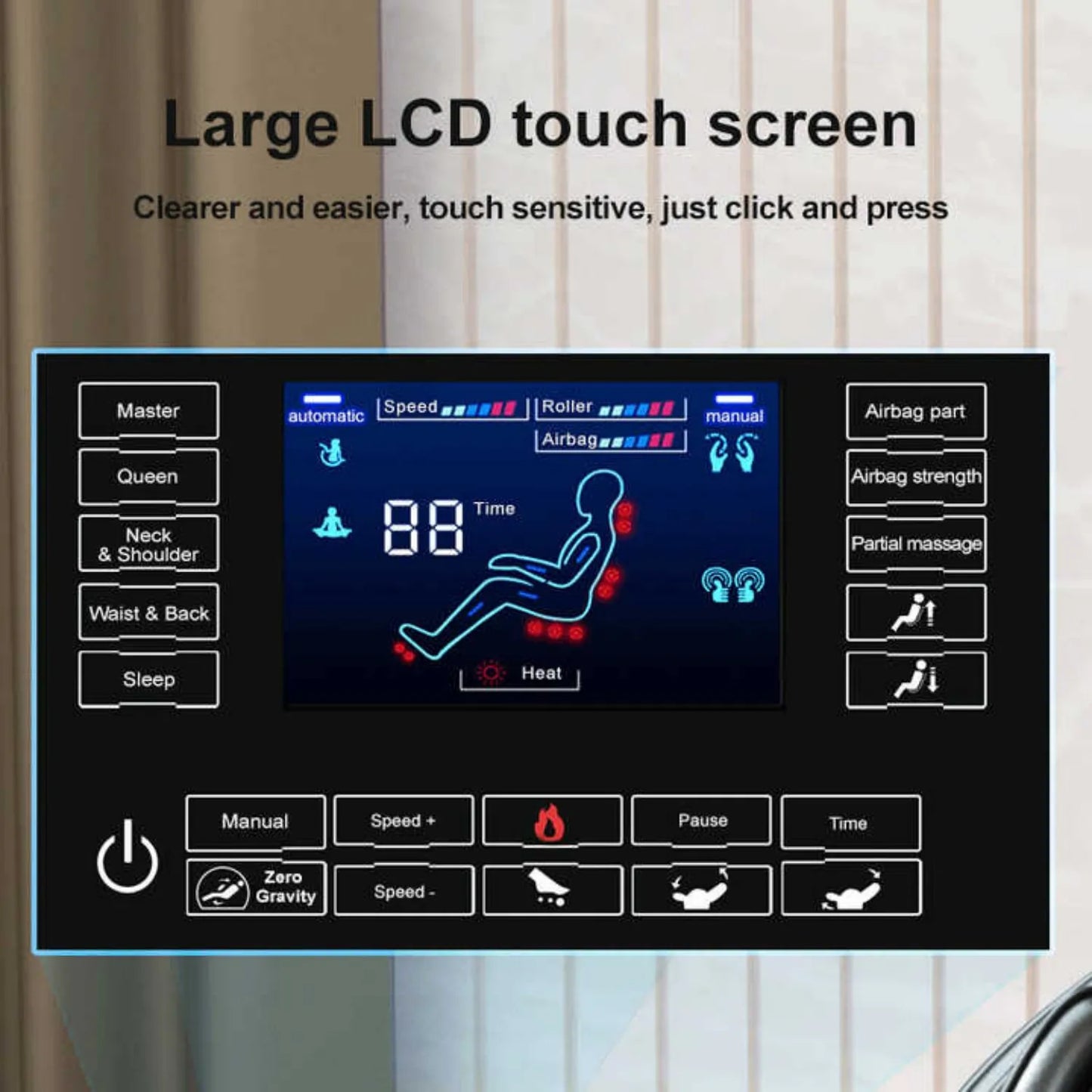 Massagesessel Ganzkörper Zero Gravity Shiatsu SL Track Airbag-Massage 3 Jahre Garantie Elektrische Massagesessel für Büromassage