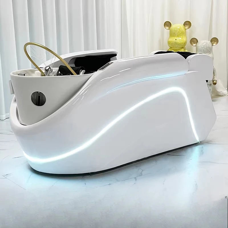 Elektrisches intelligentes Massage-Shampoo-Bett Friseursalon Spezial Thai Flachliegendes Friseursalon Automatisches Kopfbehandlungsbett Massagebett