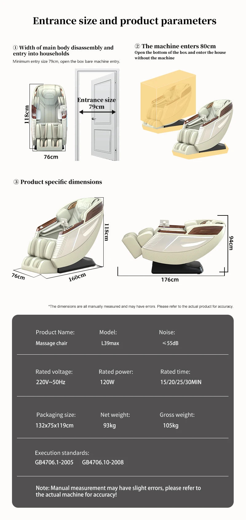 Electric Office Full Body Luxury Chair Massage  Full Body Not Second Hand Pedicure Spa 3D Massage Chair