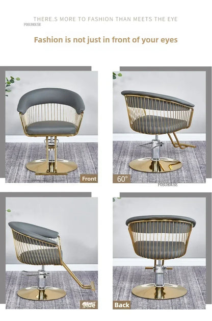 Nordic Salonmöbel Friseurstühle Friseursalon Professioneller Friseurstuhl Hebebarer Drehstuhl Schönheitssalon Friseurstuhl