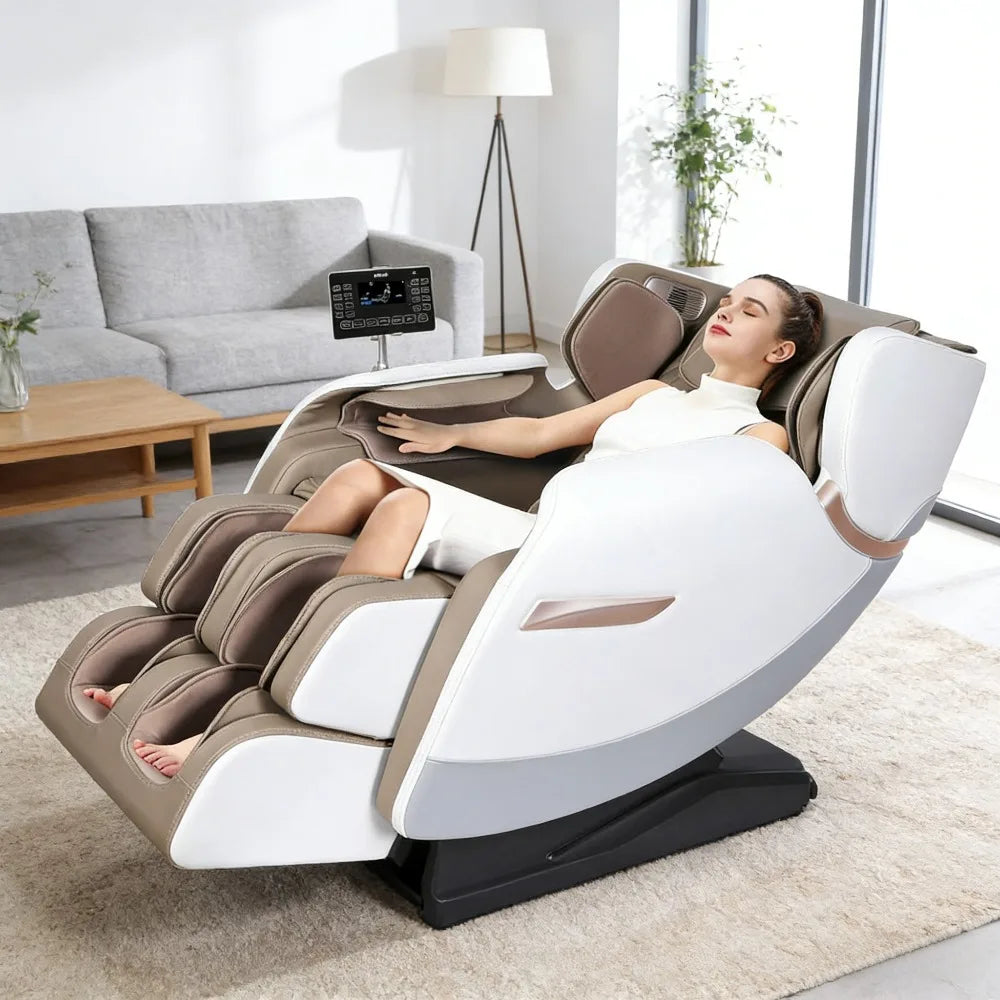 3D-Massagesessel Ganzkörper-Schwerelosigkeit-Massagesessel, Shiatsu-Massagesessel mit Dual-Core-S-Track, Airbags