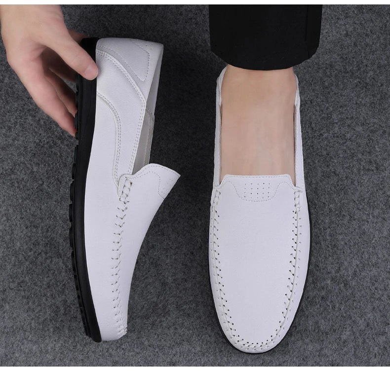 Men’s Casual Leather Shoes – Soft Sole, Comfortable, and Stylish for All Seasons