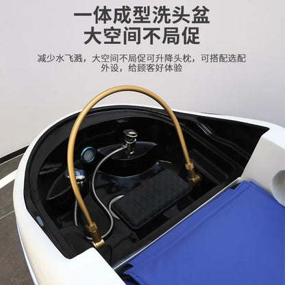Electric massage shampoo bed Beauty salon shampoo bed Hair salon Flushing bed Fiberglass shampoo  Water circulation