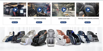 2024 Fabrikdirekt Ganzkörper-Klappliege Smart 8D Shiatsu Zero Gravity Elektrischer Massagesessel mit Fuß- und Beinmassage