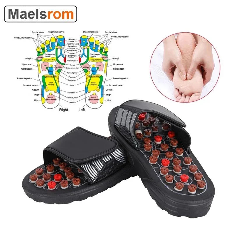 Fußmassage-Hausschuhe Akupunktur-Therapie Massage-Schuhe zur Aktivierung von Fuß-Akupunkturpunkten Reflexzonen-Fußpflege-Massage-Sandale