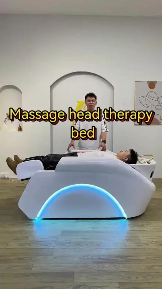 2026 Salon Shampoo-Massagebett mit integriertem Elektromassagegerät, Hydrotherapie Kopf-SPA, Gewerbemöbel, automatisch