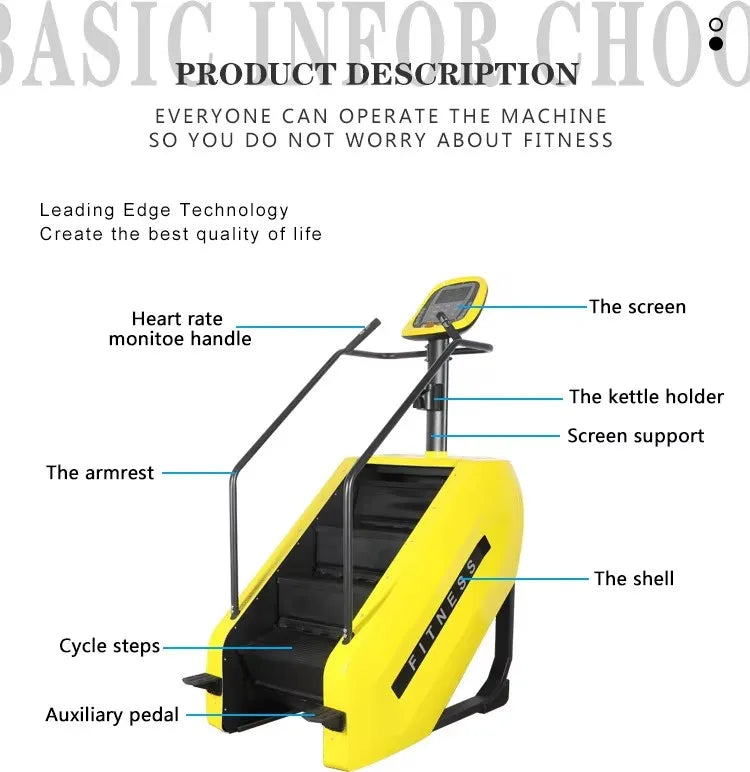 Kommerzieller Treppensteigtrainer, elektrischer Stair Master, Fitnessgeräte, Treppensteigmaschine