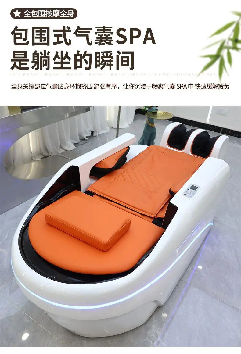 Intelligente elektrische Massage-Shampoo-Stühle Friseursalon Spülbett Kopf-Wasserkreislauf Begasung Salonmöbel Kopfteile FYS