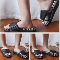 A Pair Of Acupoint Massage Slippers For Both Men And Women, Chinese Style Acupoint  Rotating Foot Massage Shoes, Unisex Style
