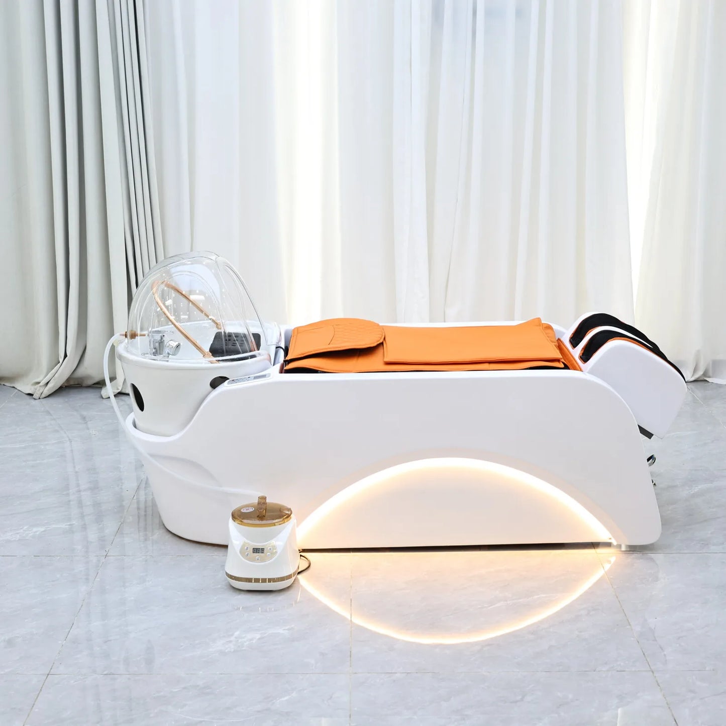 Intelligente Massage-Haarwaschliege, Massagetisch, Kopf-SPA-Salonmöbel für Luxussalons, Friseurdienstleistungen