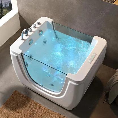 Schwimmwanne Freistehende Sprudelwanne Spa-Ausrüstung Babywanne mit Thermometer