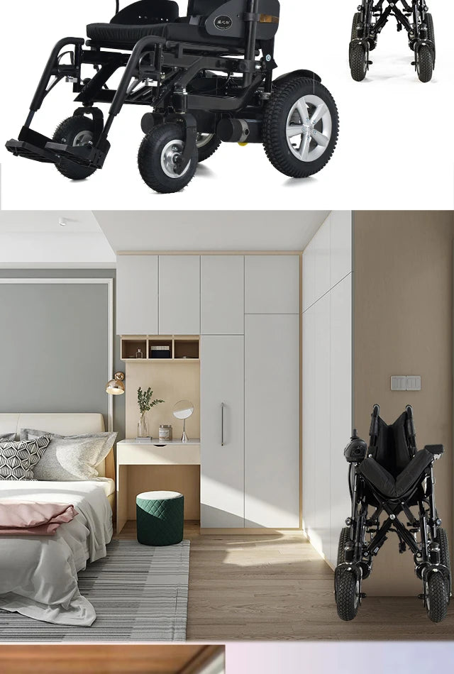 Electric wheelchair front drive automatic intelligent folding lightweight elderly disabled walking assistance Electric wheelchai