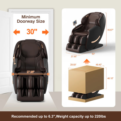 USA Local Delivery  3D Airbag Zero Gravity full body Massage Chair Home 3D Foot Roller Shiatsu Office Chair
