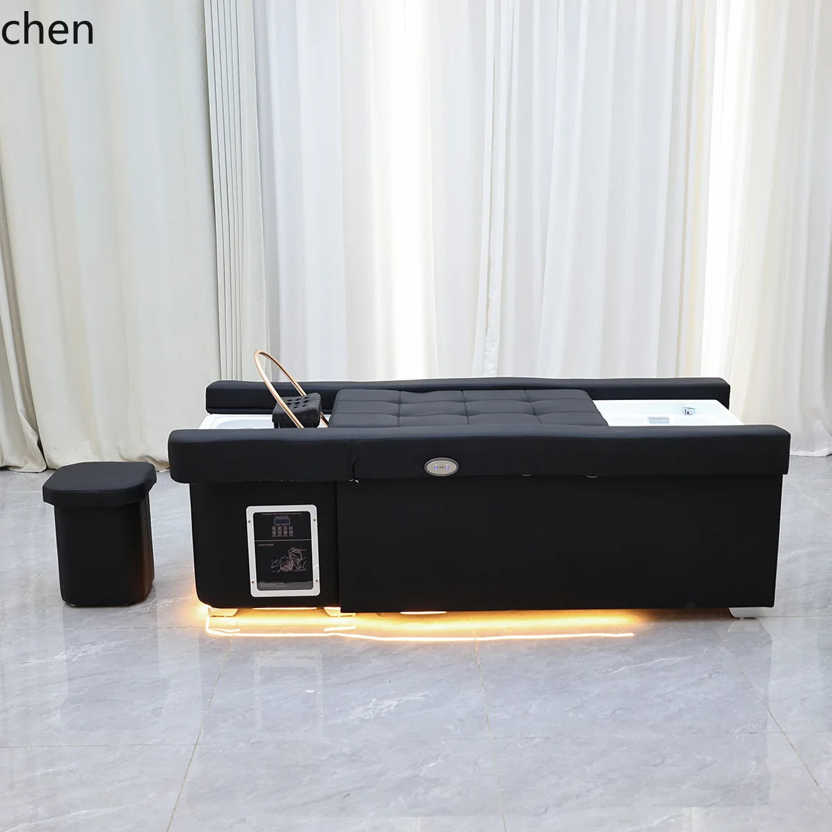 CZ  Electric Adjustable Foot Spa Beauty Shampoo Bed Massage Foot Soak Automatic Up and Down Foot Bath Health Salon