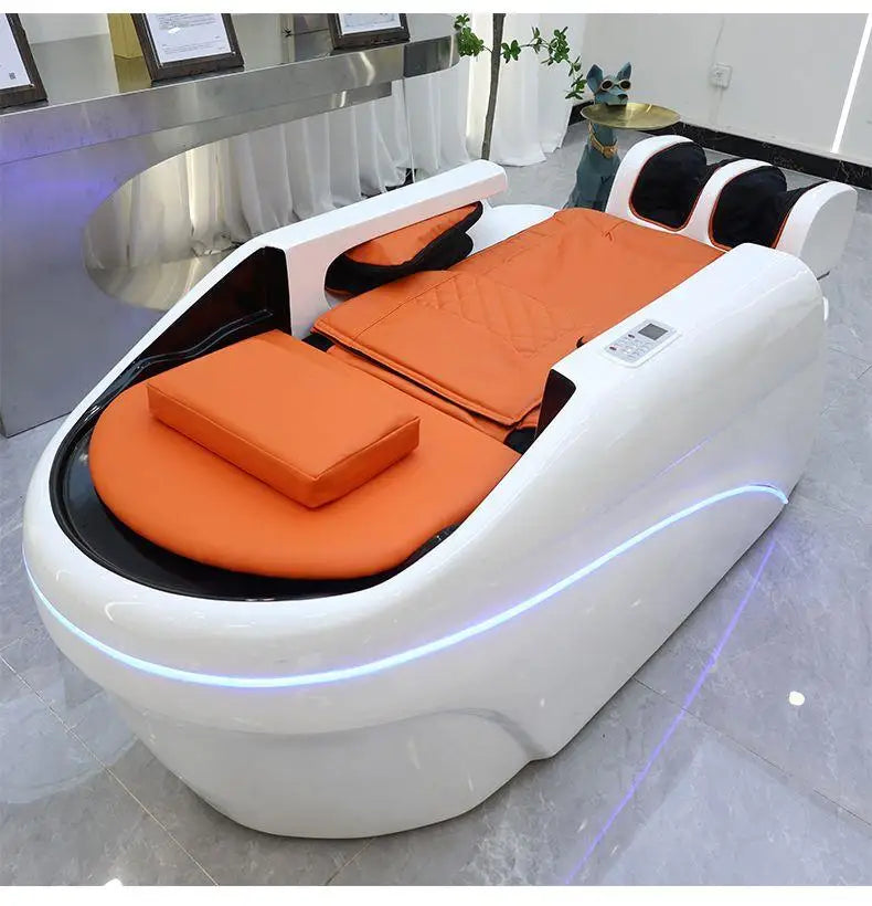 Intelligente elektrische Massage-Shampoo-Stühle Friseursalon Spülbett Kopf-Wasserkreislauf Begasung Salonmöbel Kopfteile FYS