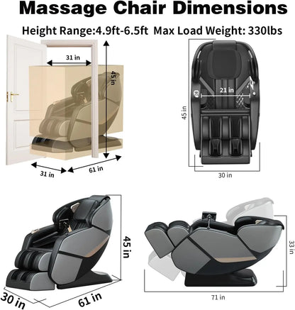 OEM Modern Shiatsu Massager Blood Circulation SL Track Full Body Luxury 4d Ai Zero Gravity Massage Chair