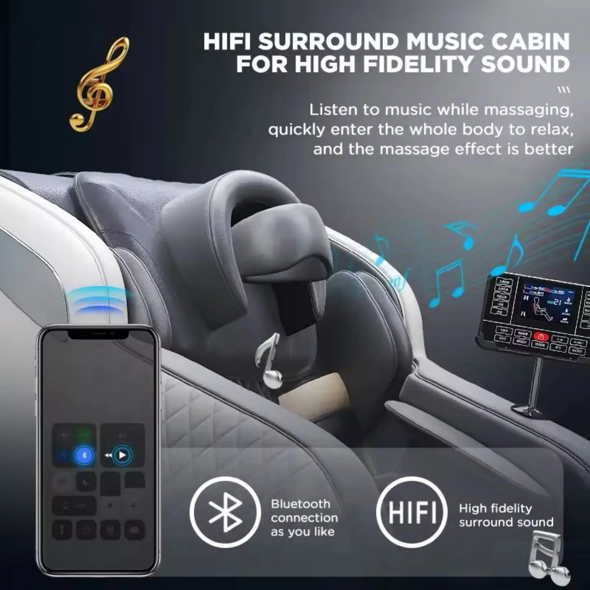 3 year warranty Smart Shiatsu Massage Chair Full Body Zero Gravity Recliner Kneading Rolling Heating Relieve Muscle Tension Pain