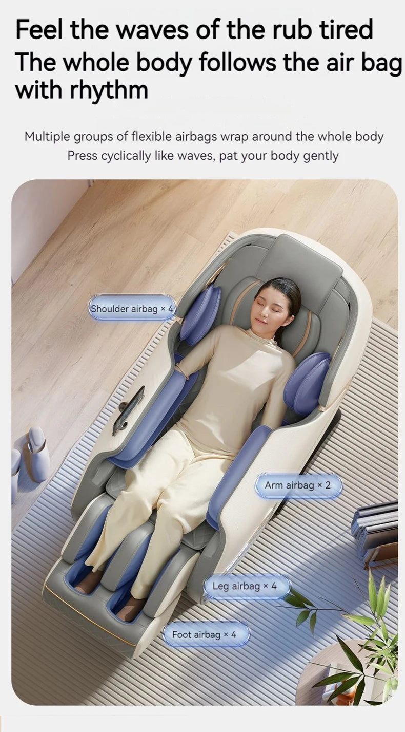 massage chair full body with airbag 3D Zero Gravity Massage Chair with Heat Therapy Foot Roller Bluetooth Music massage sofa