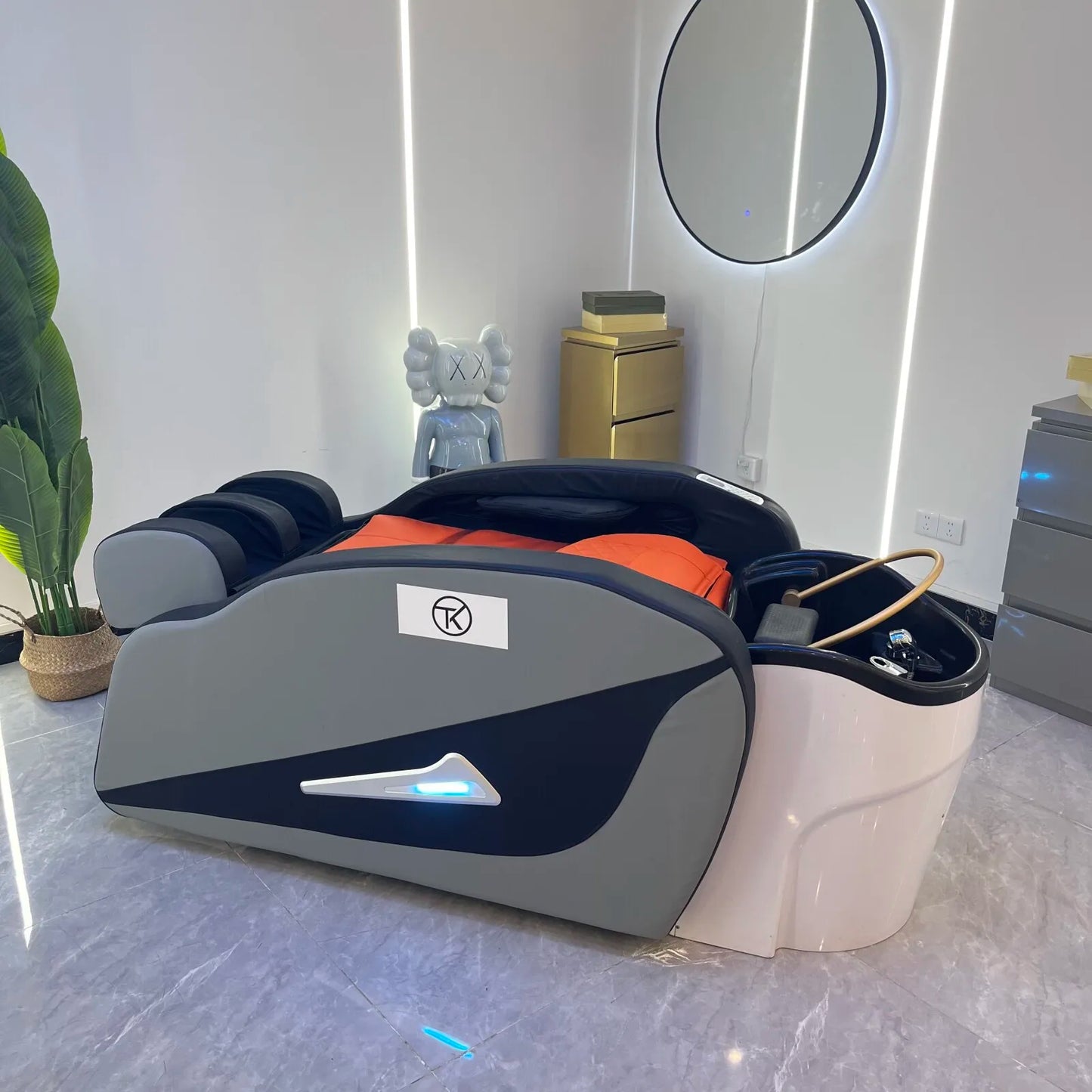 Automatische Haarwasch-Massage-Shampooliege, Kopf-SPA-Liegen, Friseurgeschäft professionelle Friseurdienstleistungen Geschäftsmöbel