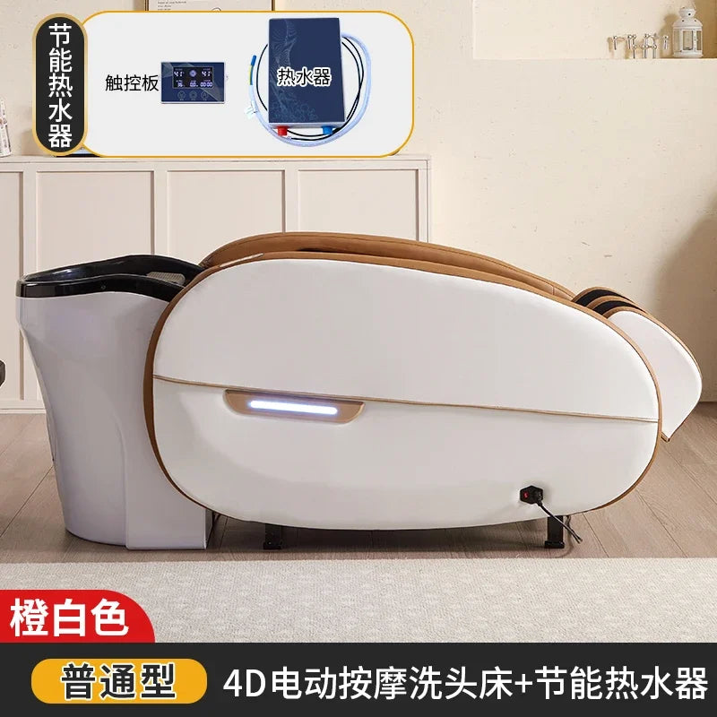 LMM Elektrisches Massage-Shampoo-Bett Schönheitssalon Spezielles Friseursalon Smart Head Therapy Wasserzirkulationsbett