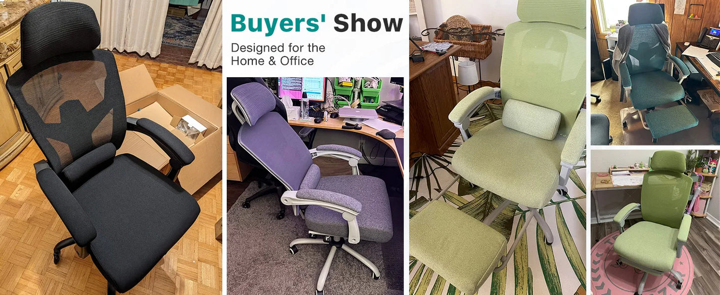 JHK Ergonomischer Liege-Gaming-Stuhl mit hoher Rückenlehne aus Mesh, Wohnzimmer-Schaukelstuhl, Bürostuhl, Drehstuhl, Rollstuhl, Lendenstützkissen