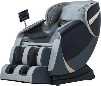 PayLeeHere Ganzkörper-Shiatsu-Massagesessel mit Schwerkraft-, Luftmassagesystem, Wermuttherapie und Bluetooth-Lautsprecher, Schwarz