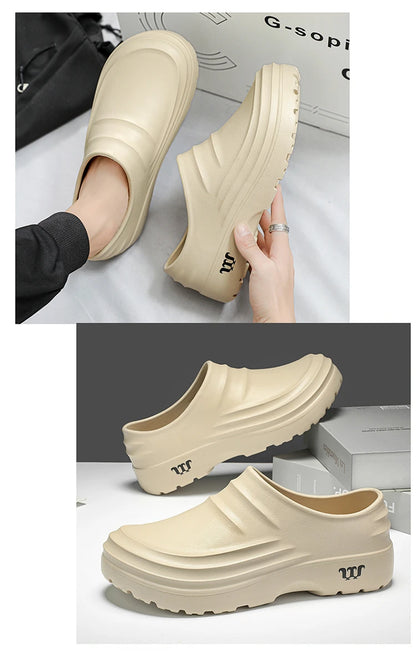 Summer Chef Shoes Anti Slip and Oil Proof Work Shoes Lazy Slippers  Casual Trendy Slippers One Step Fashion Shoes Sports Shoes