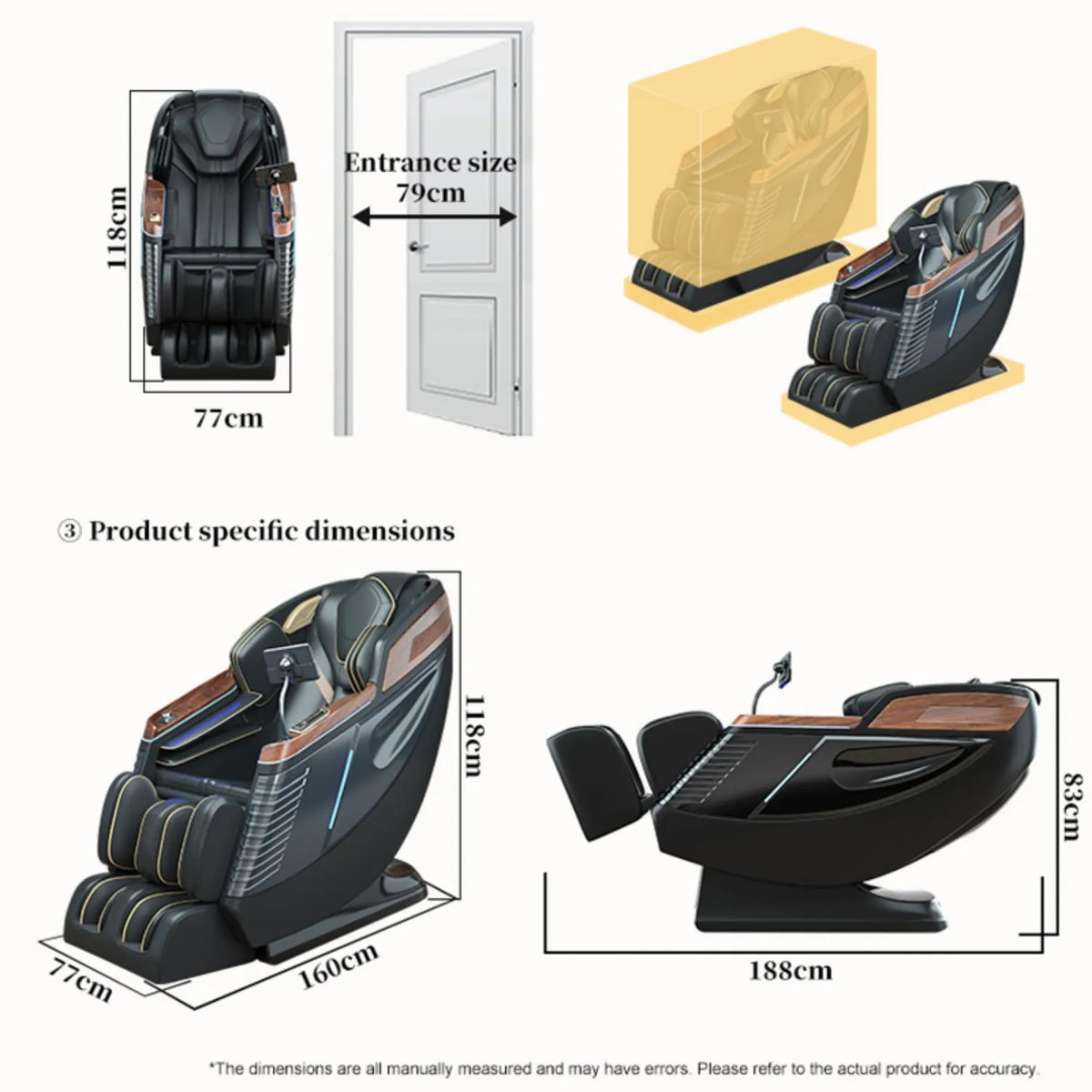 3-year warranty massaye chair 4d zero gravity Thai stretching kneading heating Bluetooth Speaker Airbags SL track massage sofa