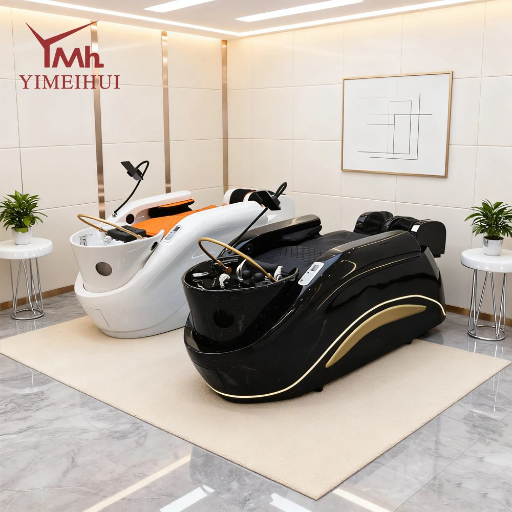 Electric adjustable hair spa chair head washing station shampoo massage bed for salon spa equipment