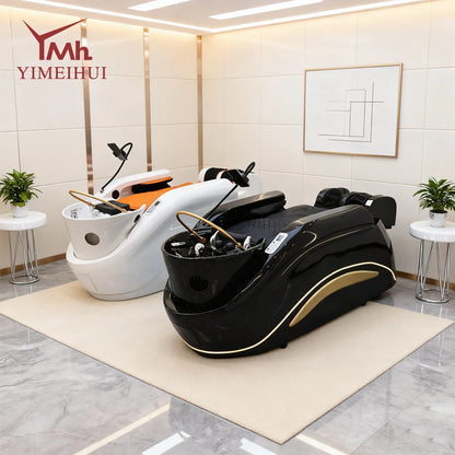 Electric adjustable hair spa chair head washing station shampoo massage bed for salon spa equipment