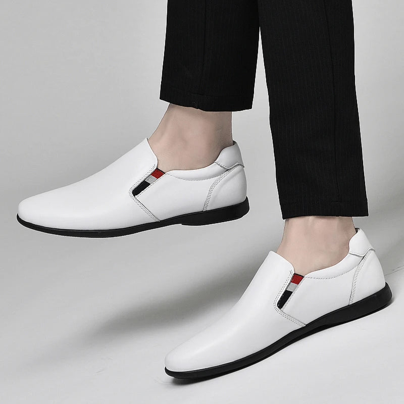 High-End Handmade Genuine Leather Men’s Loafers – Italian Luxury Casual Driving Shoes