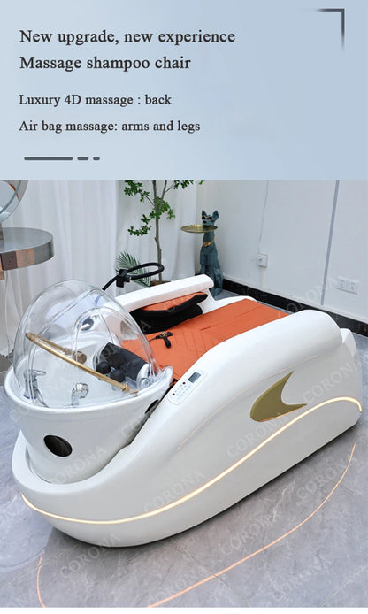 Elektrisches Massage-Liege-Wasserzirkulations-Kopf-Spa-Massagebett für Friseursalon