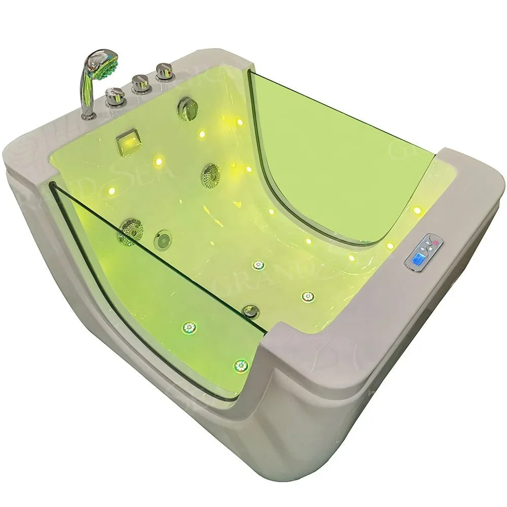 Freistehende Hydrotherapie Baby SPA Badewanne Massage Thermostat Einweichbadewanne Acryl Kinderbadewanne