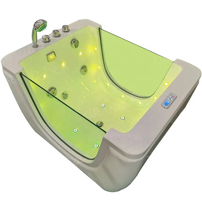 Freistehende Hydrotherapie Baby SPA Badewanne Massage Thermostat Einweichbadewanne Acryl Kinderbadewanne