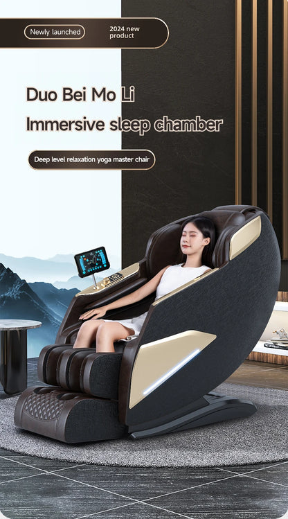 Weißer Luxus Bürostuhl Zuhause 4D SL-Schienen-Massagesessel mit Schwerelosigkeitsfunktion
