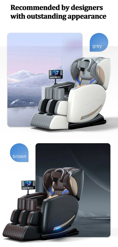 Luxus-Elektro-Freizeit-Massagesessel Zero Gravity Intelligent Ganzkörper-Multifunktions-Bluetooth-Musik-U-förmiges Kissen+Kurzbefehl
