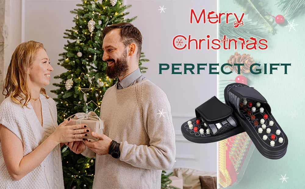 Acupressure Massage Slippers, Foot Massager for Feet Care Reflexology Sandals Sore Plantar Fasciitis Arch Neuropathy Pain Relief