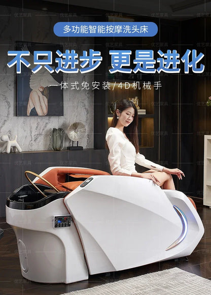 Elektrisches intelligentes Massage-Shampoo-Bett für Friseursalons, spezielles Begasungs-Kopfbehandlungs-Wasserzirkulationsbett