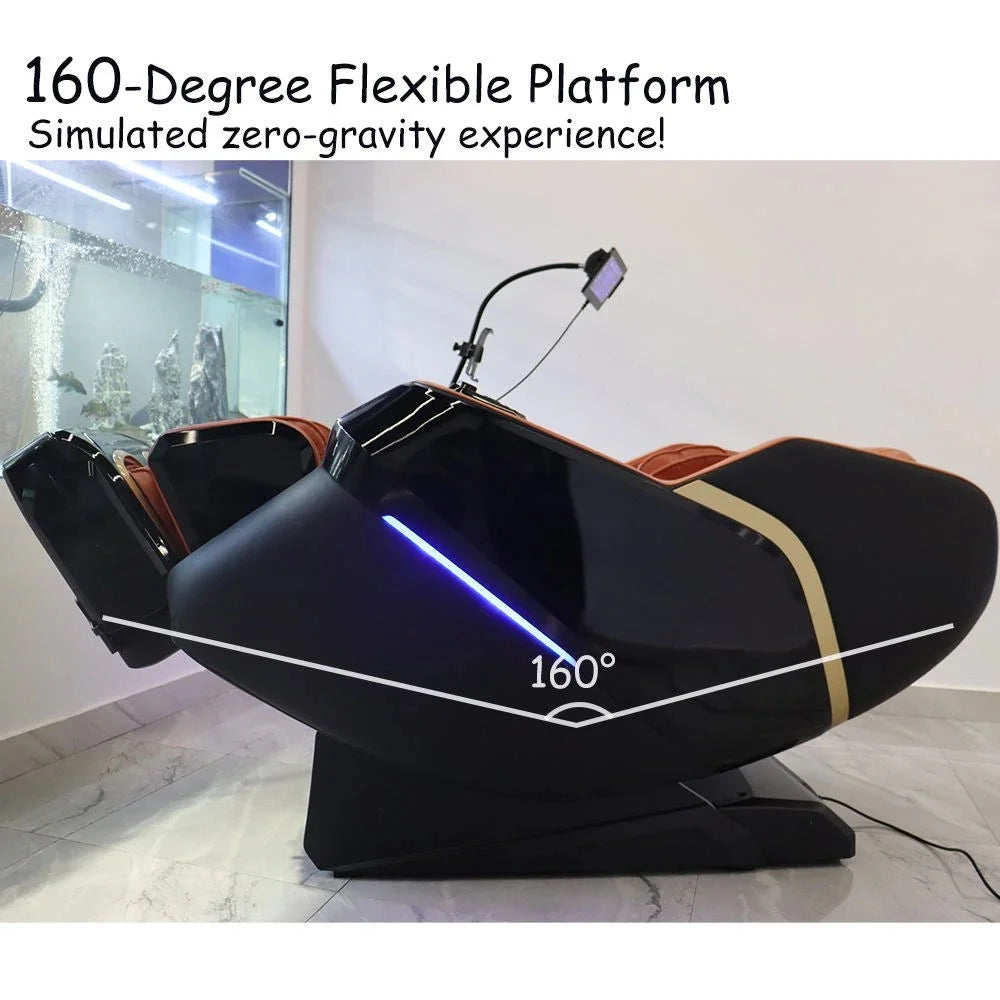 Massagesessel Luftdruck-Shiatsu Elektrische Heizung Luxus Ganzkörper-Zero-Gravity 3D-Massagesessel mit digitalem Bildschirm