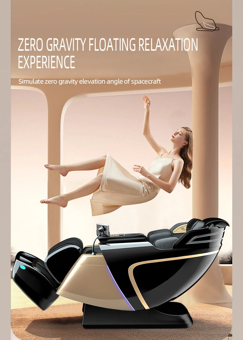New 4D+4D Massage Chair Full Body Daul Core Zero Gravity Sl-Track Shiatsu Massage Chair with Heat Body Scan Health Check Stretch