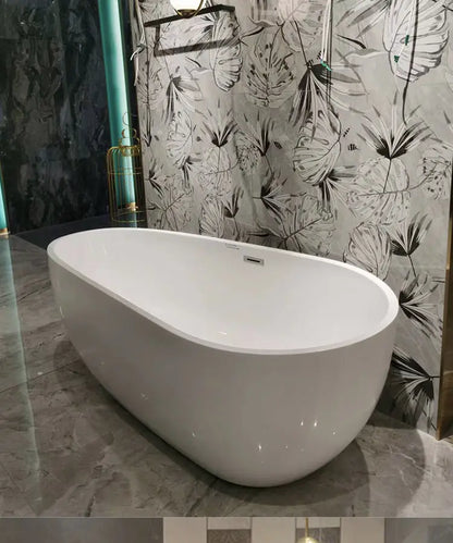 CZ Badewanne für den Heimgebrauch Integrierte nahtlose ovale Wassertropfenform Kleine Wohnung Freistehende Boutique-Hotel-Standbadewanne