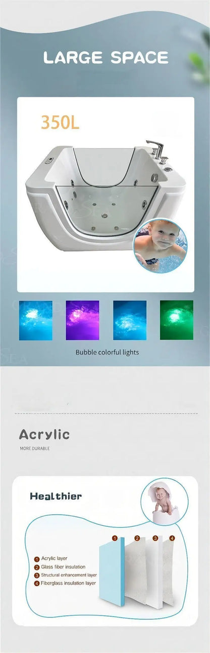 Made in China Freistehende Spa Baby Schwimmbad Spa Whirlpool Kinder Acryl Vision Badewanne