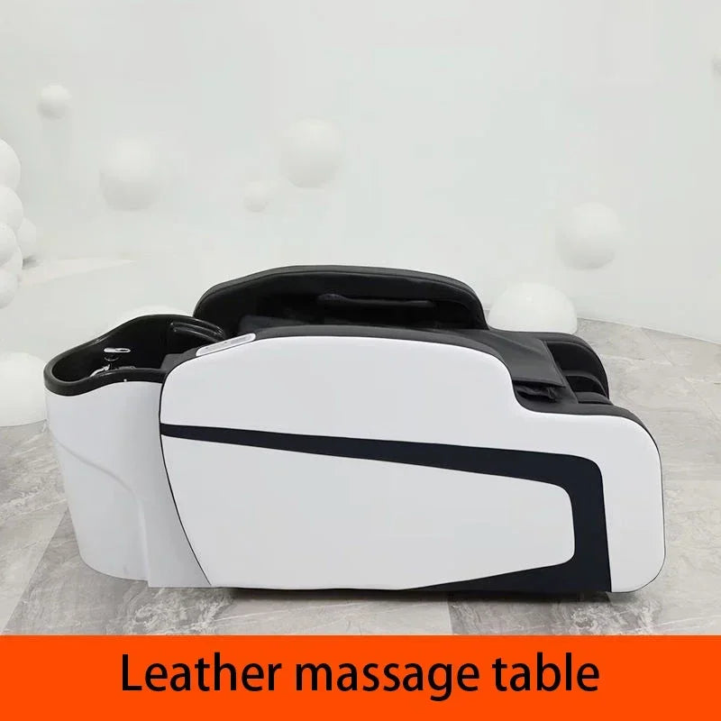 Intelligente elektrische Massage-Shampoo-Stühle Friseursalon Spülbett Kopf-Wasserkreislauf Begasung Salonmöbel Kopfteile FYS